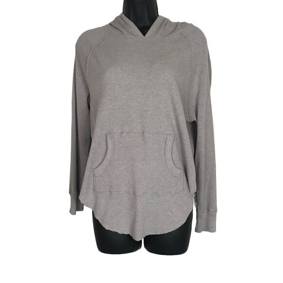 TNA Golden Grey Waffle Knit Thermal Kangaroo Pocket Size S - Picture 1 of 7